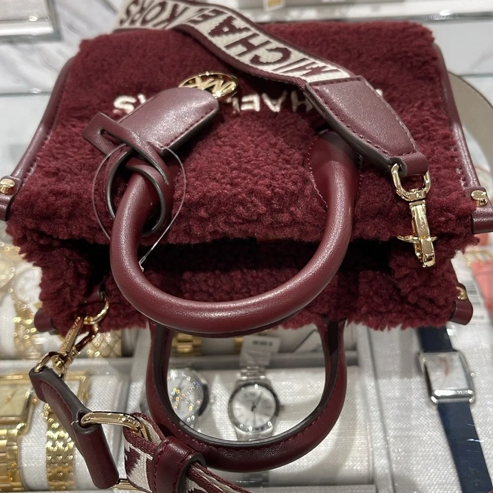 Michael Kors Mirella Extra-Small Sherpa XS SHOPPER XBODY SHEARLING Crossbody